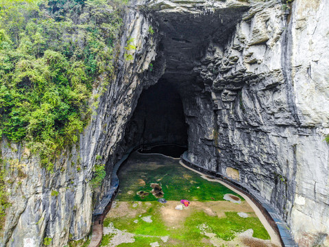 航拍湖北恩施利川騰龍洞風(fēng)景區(qū)