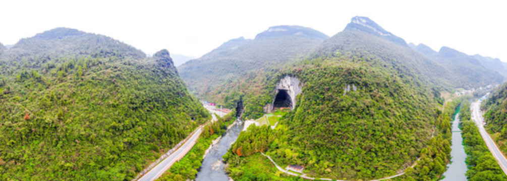 航拍湖北恩施利川騰龍洞風(fēng)景區(qū)