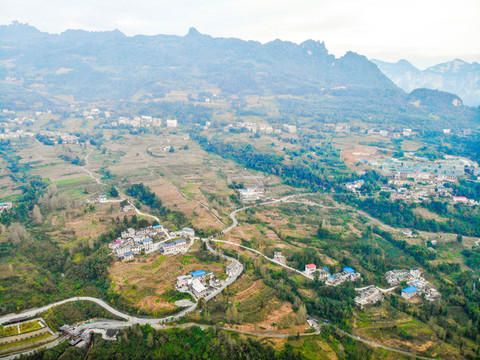 航拍湖北恩施大峽谷云龍地縫