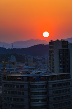 浙江長興立夏夕陽