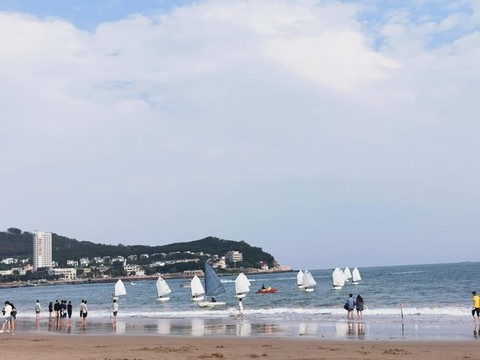 海灘大海帆船
