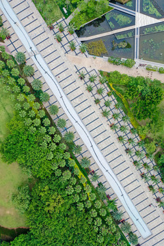 航拍福建廈門海灣公園
