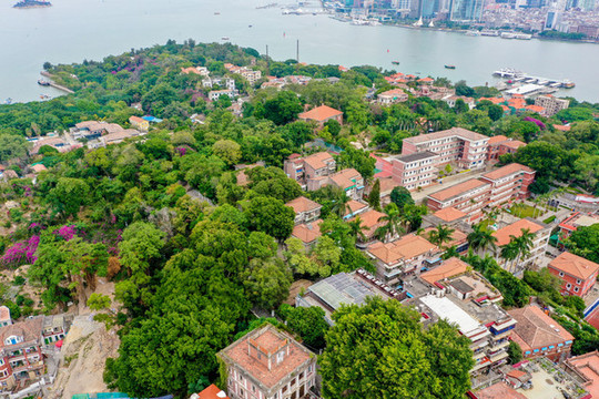 航拍福建廈門鼓浪嶼風(fēng)景名勝區(qū)
