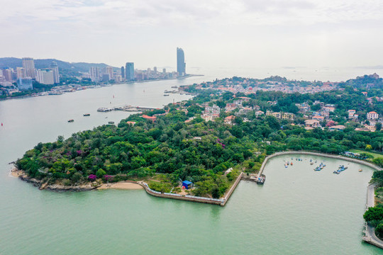 航拍福建廈門鼓浪嶼風景名勝區(qū)