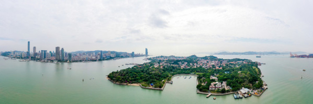 航拍福建廈門鼓浪嶼風(fēng)景名勝區(qū)