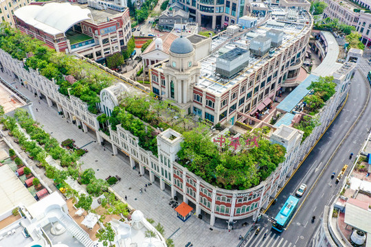 航拍福建廈門中山路步行街區(qū)