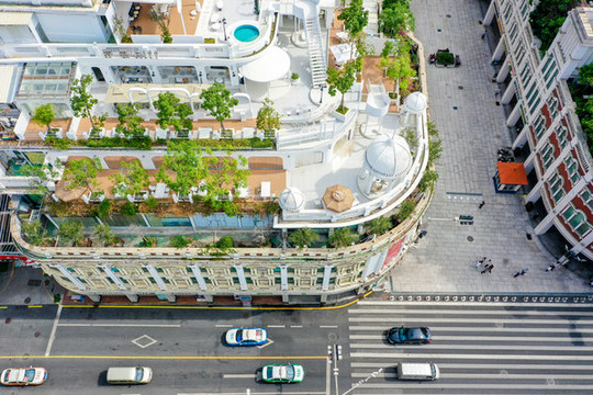 航拍福建廈門中山路步行街區(qū)
