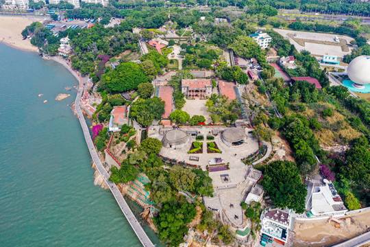 航拍福建廈門胡里山炮臺(tái)