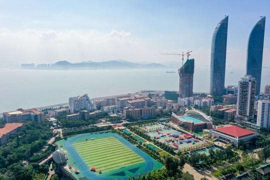 航拍廈門(mén)大學(xué)思明校區(qū)校園風(fēng)光