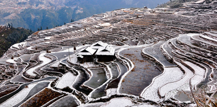 加榜梯田雪景