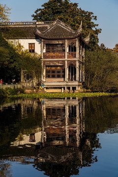 杭州花港觀魚公園秋色
