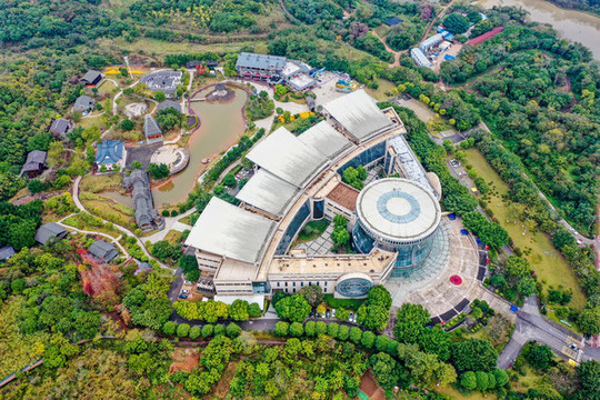 航拍廣西民族博物館廣西民族村