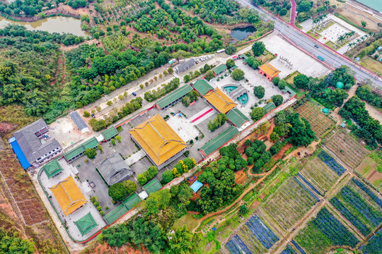 航拍廣西南寧孔廟博物館