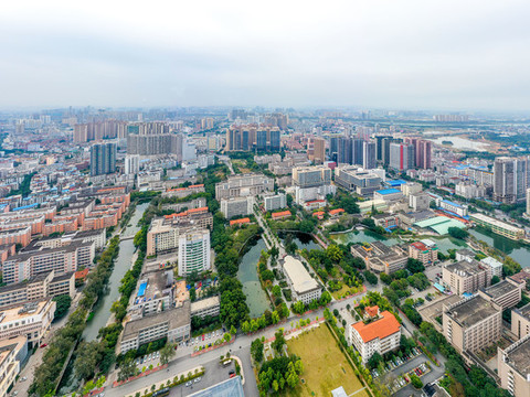 航拍廣西大學校園風光