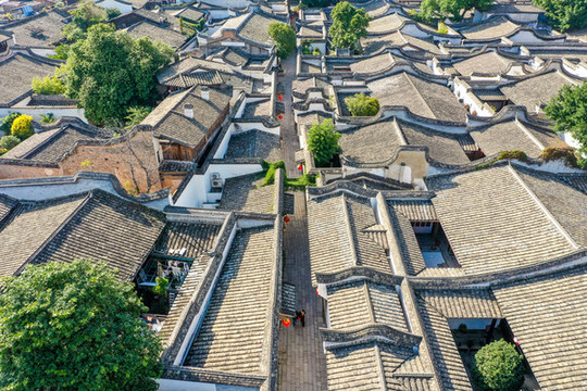 航拍福州三坊七巷歷史文化街區(qū)