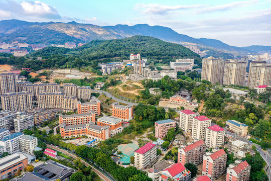航拍福建福州船政天后宮