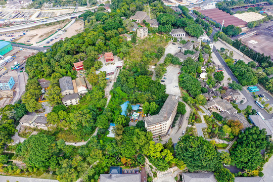 航拍福建福州馬尾區(qū)馬限山公園