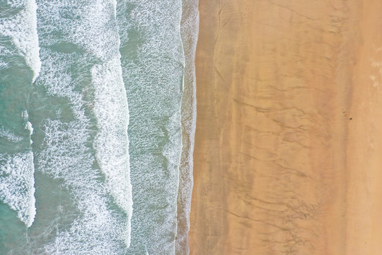 航拍福州平潭龍鳳頭海濱浴場