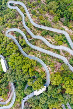 航拍福州城市森林步道福州福道