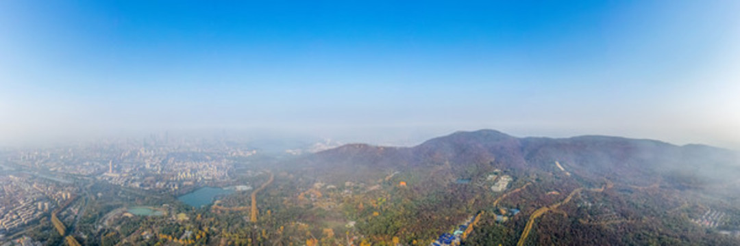 航拍江蘇南京鐘山風(fēng)景名勝區(qū)