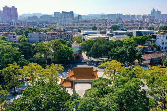 航拍廣東中山孫中山紀(jì)念堂公園