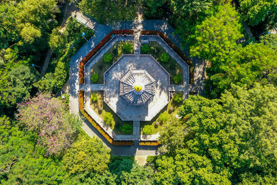 航拍廣東中山中山公園