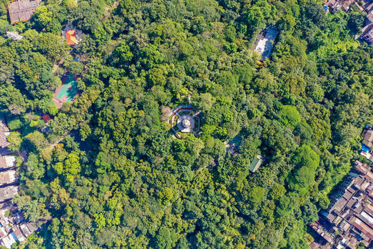 航拍廣東中山中山公園