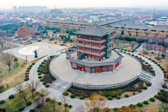航拍河南溫縣中國太極拳博物館
