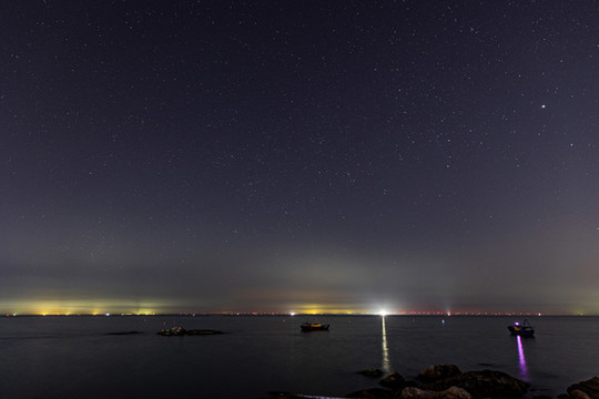 廣東揭陽惠來蘆園海邊星空