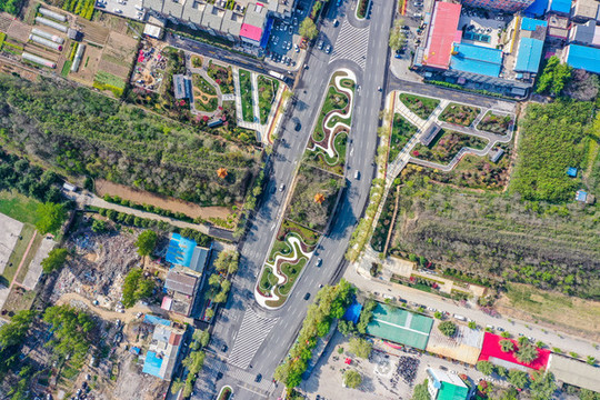航拍新鄭鄭韓故城遺址夯土城墻
