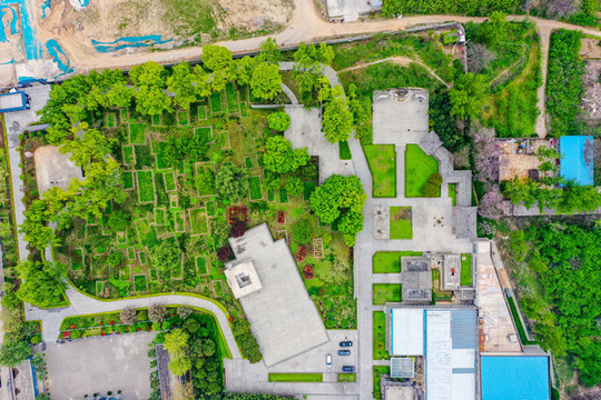 航拍河南新鄭鄭國車馬坑景區(qū)