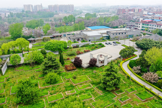 航拍河南新鄭鄭國車馬坑景區(qū)