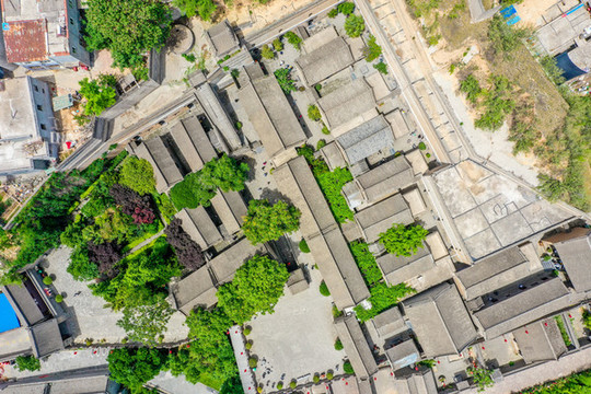 航拍河南鞏義康百萬莊園景區(qū)