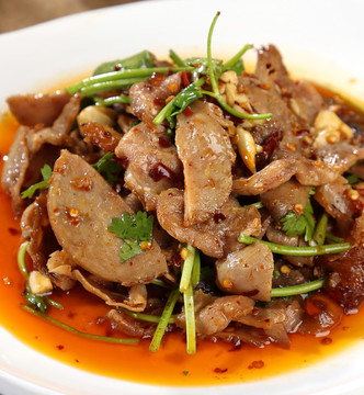 香菜炒豬舌