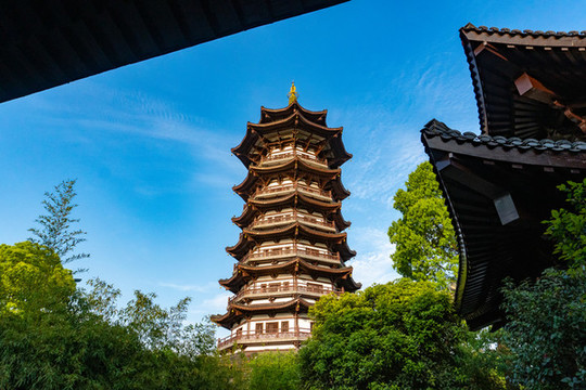 航拍湖南長沙洋湖濕地公園素材