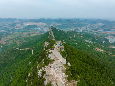 航拍濟南長清馬山