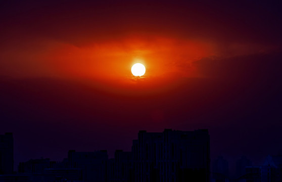 北京的夕陽晚霞