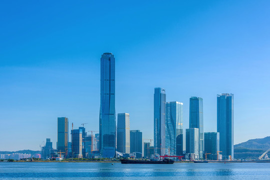 中國廣東珠海橫琴新區(qū)城市風光