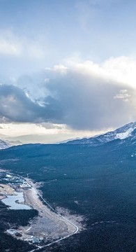 航拍山川河流