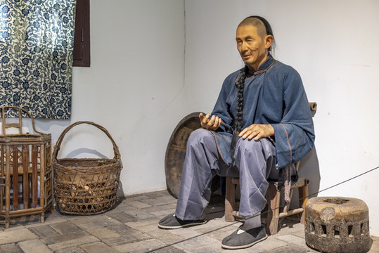 清代人物生活場(chǎng)景蠟像