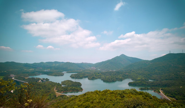 航拍深圳山水風(fēng)光