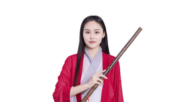 古裝美女吹簫