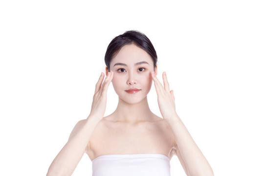東方女性臉部特寫