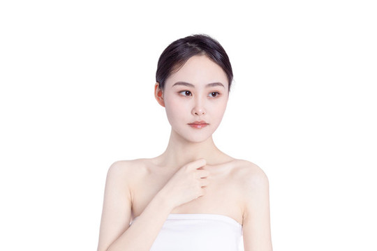 東方女性臉部特寫