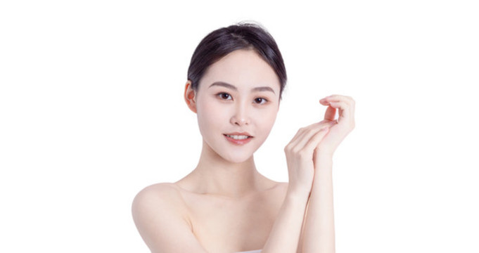 美麗女性的臉部特寫