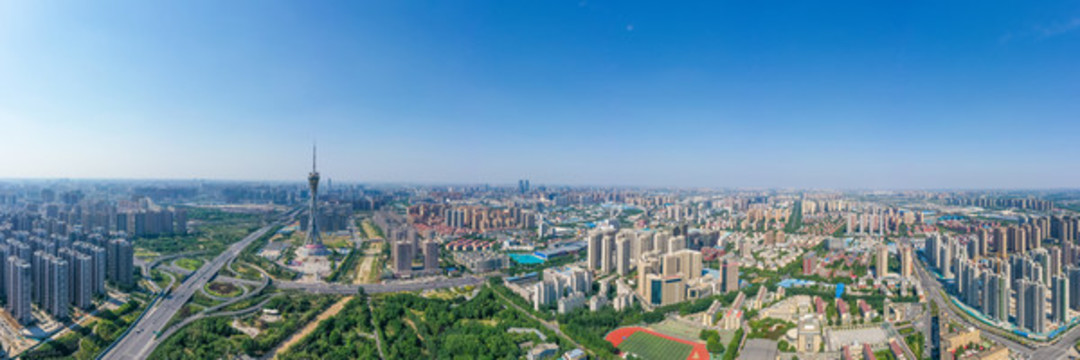 航拍鄭州中原福塔河南廣電塔