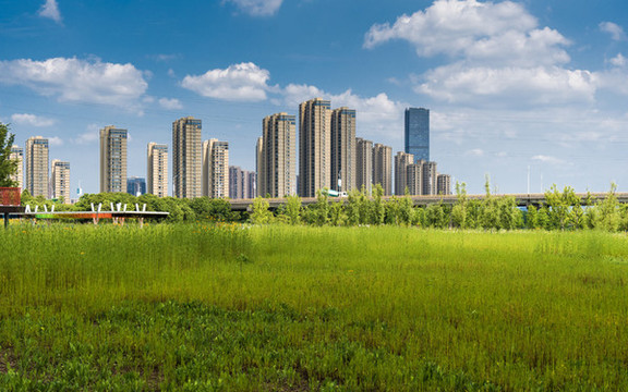 紹興上虞曹娥江江濱城市景觀