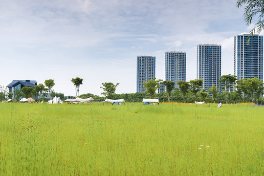 紹興上虞曹娥江江濱城市景觀