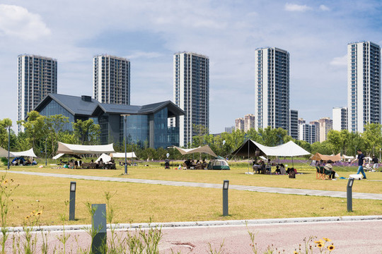 紹興上虞曹娥江江濱城市景觀