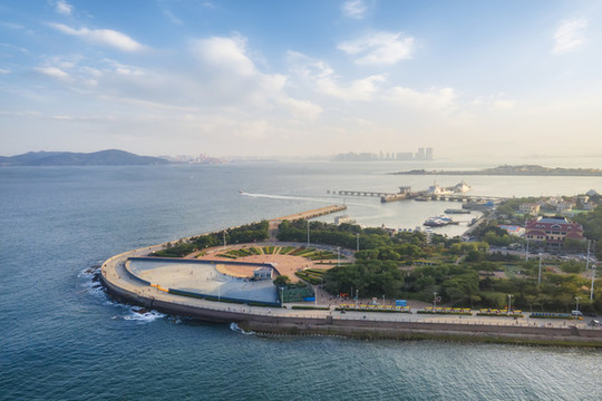 航拍青島西海岸城市風(fēng)光